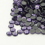 Glass Hotfix Rhinestone, Grade AA, Flat Back & Faceted, Half Round, Tanzanite, SS6, 1.9~2.0mm, about 1440pcs/bag(RGLA-A019-SS6-539)