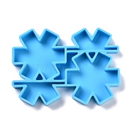 DIY Straw Decoration Silicone Molds, Resin Casting Molds, Clay Craft Mold Tools, Snowflake with Registered Nurse, Blue, 98x116.5x12mm, Inner Diameter: 21x51mm and 51x49.5mm(DIY-P030-50)