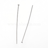 304 Stainless Steel Flat Head Pins, Stainless Steel Color, 40x0.7mm, Head: 1.2mm(X-STAS-D448-A-013P)