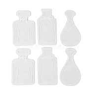 10 Sheets PET Self Adhesive Decorative Stickers, Waterproof Wishing Bottle Decals for DIY Scrapbooking, Clear, 81~84x43~51x0.1mm(DIY-Z028-01C)