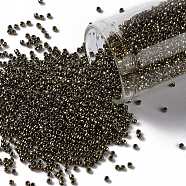TOHO Round Seed Beads, Japanese Seed Beads, (223) Antique Bronze, 15/0, 1.5mm, Hole: 0.7mm, about 3000pcs/10g(X-SEED-TR15-0223)