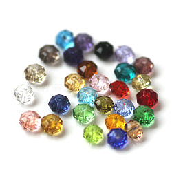 Imitation Austrian Crystal Beads, Grade AAA, Faceted, Octagon, Mixed Color, 10x7mm, Hole: 0.9~1mm(SWAR-F083-8x10mm-M)