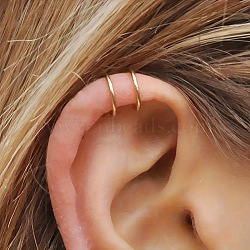 1 Pcs Alloy Cuff Earrings for Women, Platinum, 12x12mm(WG0D93E-51)