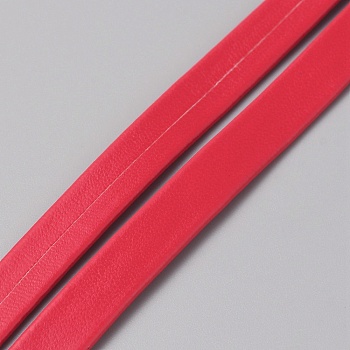 Imitation Leather Ribbon for Sword Handle Decoration, Red, 1/4 inch(8mm), about 5.47 Yards(5m)/Roll