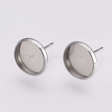 Stainless Steel Color Stainless Steel Stud Earrings