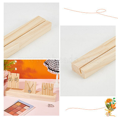 1 Set 1-Slot Wooden Earring Display Card Stands(EDIS-DR0001-07A)-4