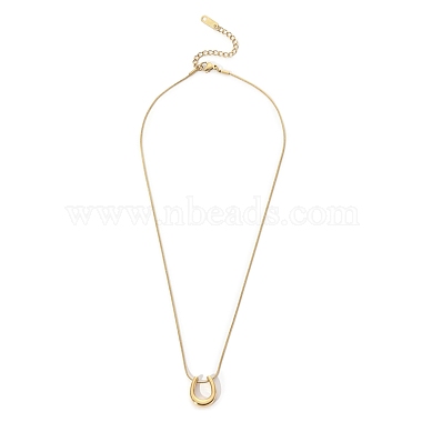 201 Stainless Steel Teadrop Pendant Necklaces with Round Snake Chains(NJEW-D055-12G)-3