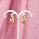 Cubic Zirconia C-shape Stud Earrings(JE944B)-4