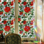 PVC Static Stickers, Window Decoration, Flower Pattern, Colorful, 430x0.2mm (DIY-WH20047-01A-033)