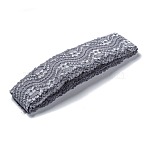 Elastic Lace Trim, Lace Ribbon For Sewing Decoration, Gray, 55mm(OCOR-WH0024-B05)