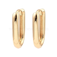 Brass Hoop Earrings, Oval, Light Gold, 17.5x11x3mm(EJEW-I289-27A-KCG)