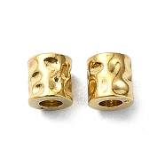 Ion Plating(IP) 304 Stainless Steel Beads, Column, Real 18K Gold Plated, 4x4mm, Hole: 1.6mm(STAS-C089-01A-G)