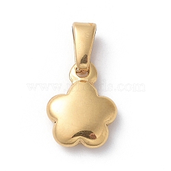 304 Stainless Steel charms, Flower, Golden, 12x9x3mm, Hole: 8x3mm(STAS-I127-005G)