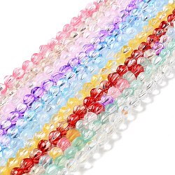 Transparent Glass Beads Strands, Lantern, Mixed Color, 8.5x7.5x8mm, Hole: 1.2mm, about 45~46pcs/strand, 14.37 inch(36.5cm)(GLAA-F114-02A)