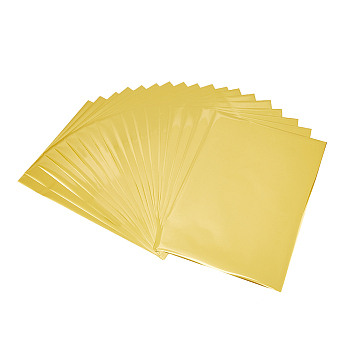 A4 Stamping Hot Foil Paper, Transfer Foil Paper, Elegance Laser Printer Craft Paper, Rectangle, Gold, 292x210x0.01mm, 50 sheets/bag