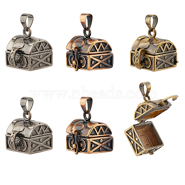 Mixed Color Box Brass Pendants