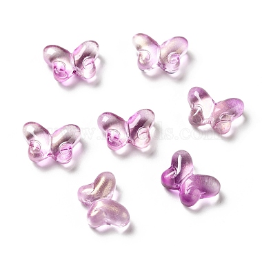 Magenta Butterfly Glass Beads