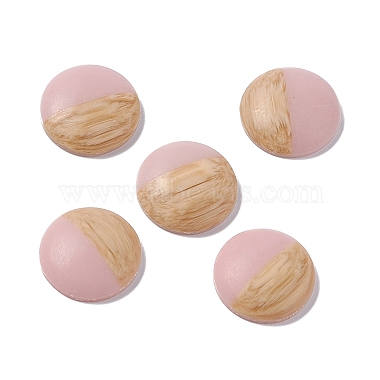 Two Tone Wood Grain Frosted Imitation Leather Style Resin Cabochons(RESI-G053-01B)-3