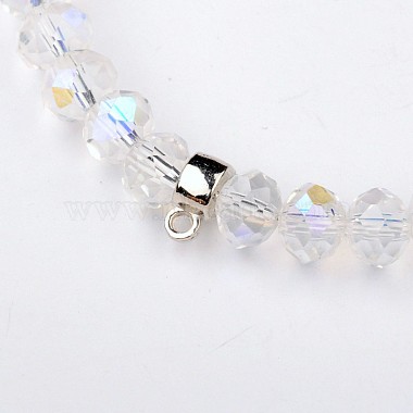 Glass Rondelle Bead Stretch Bracelets(BJEW-JB01551-04)-2