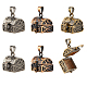 6Pcs Carved Cuboid Rack Plating Brass Prayer Box Pendants(KK-FH0006-70)-1