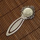 20mm Clear Domed Glass Cabochon Cover for Antique Silver DIY Alloy Portrait Bookmark Making(DIY-X0125-AS-NR)-2