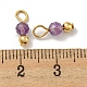 Natural Amethyst Faceted Round Charms(PALLOY-NH00004)-3