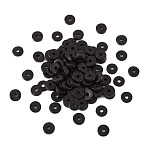 Coconut Beads, Dyed, Donut, Black, 12x4mm, Hole: 3mm, about 100pcs/bag(COCB-TA0001-02B-12mm)