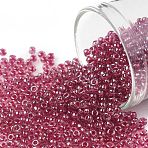 TOHO 11/0 Round Beads, Japanese Seed Beads, (356) Inside Color Light Amethyst/Fuscia Lined, 2.2mm, Hole: 0.8mm, about 5555pcs/50g(SEED-XTR11-0356)