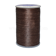 Waxed Polyester Cord, 6-Ply, Saddle Brown, 0.55mm, about 38.27 yards(35m)/roll(YC-E006-0.55mm-A08)
