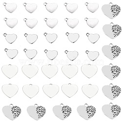 SUNNYCLUE 40Pcs 4 Style Mother's Day Theme Tibetan Style Alloy Pendants, Heart with Word, Antique Silver, 10pcs/style(TIBEP-SC0002-04)