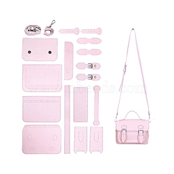 DIY Crossbody Bags Set, Including PU Leather Bag Materials, Pink, 145x185x65mm(PW-WGF011A-10)