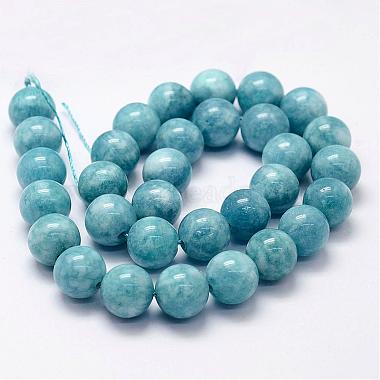 Billes de perles d'amazonite imitation en jade blanc naturel(G-F364-16-10mm)-2