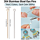 400Pcs 2 Styles 304 Stainless Steel Eye Pins(STAS-SC0007-83)-2