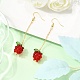 Handmade Lampwork Tassel Dangle Earrings(EJEW-TA00658)-1