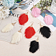 ANATTASOUL 4 Pairs 4 Colors Polyester Tassel Dangle Earrings(EJEW-AN0002-13)-7