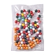 5 brins 5 styles brins de perles de bois naturel peintes à la bombe halloween(WOOD-YW0001-04)-6