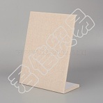 Rectangle Wood L-Shaped Earring Display Stand, Covered with Hemp Cloth, PapayaWhip, 20x8.5x22cm(EDIS-PH0001-05)