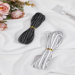 9M 2 Colors Polyester Grosgrain Ribbon, Clothes Sewing, with 2Pcs Metallic Wire Twist Ties, Mixed Color, 3/8 inch(9mm), about 4.5m/color(OCOR-LP0003-24)