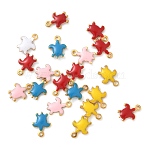 304 Stainless Steel Enamel Charms, Sea Turtle Charm, Golden, Mixed Color, 7x5x1mm, Hole: 0.7mm(STAS-I341-01G)