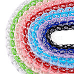 10Pcs 10 Colors Acrylic Oval Link Chain, Mixed Color, 400mm, 1pc/color(HJEW-TAC0177)