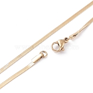 Vacuum Plating 304 Stainless Steel Snake Chains Necklaces, with Lobster Clasps, Golden, 17.7 inch(45cm), 2mm(NJEW-O058-28G)