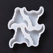 Cattle Head DIY Decoration Silhouette Silicone Molds, Resin Casting Molds, For UV Resin, Epoxy Resin Craft Making, White, 130x107x26mm, Inner Diameter: 44x55mm(DIY-I095-06)