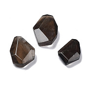 Natural Smoky Quartz Beads, No Hole/Undrilled, Faceted, Nuggets, 20.5~27.5x13~21x6~7mm(G-F747-02B)