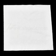 Microfiber Suede Cleaning Cloths, for Eyeglasses, Cell Phone, Rectangle, White, 152x149x0.3mm(AJEW-D067-01D)