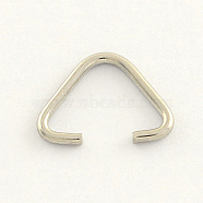 304 Stainless Steel Triangle Rings, Buckle Clasps, Fit For Top Drilled Beads, Webbing, Strapping Bags, Stainless Steel Color, 10x13x1mm(STAS-R063-15)