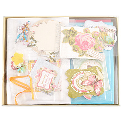 DIY Greeting Card Making Kits, including Paper Cards, Envelope, Craft Paper, Rhibbon and Sequin, Lime Green, Style 1 Card: 115x170x1mm(DIY-WH0304-474A)