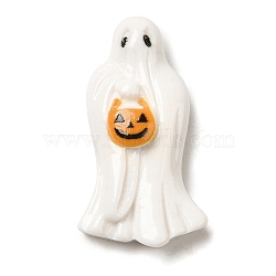 Halloween Theme Cartoon Resin  Cabochons, Ghost, 30x16.5x8mm(CRES-D043-01H)