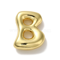 Rack Plating Brass Pendants, Balloon Letter Charms, for Personalized Name Necklaces Making, Cadmium Free & Lead Free, Long-Lasting Plated, Real 18K Gold Plated, Letter B, 24x17.5x6mm, Hole: 2.5mm(KK-R158-17B-G)