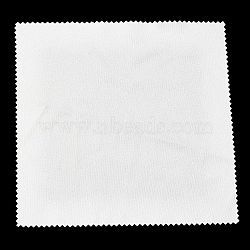 Microfiber Suede Cleaning Cloths, for Eyeglasses, Cell Phone, Rectangle, White, 152x149x0.3mm(AJEW-D067-01D)