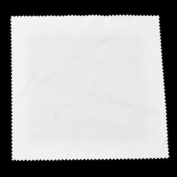 Microfiber Suede Cleaning Cloths, for Eyeglasses, Cell Phone, Rectangle, White, 152x149x0.3mm